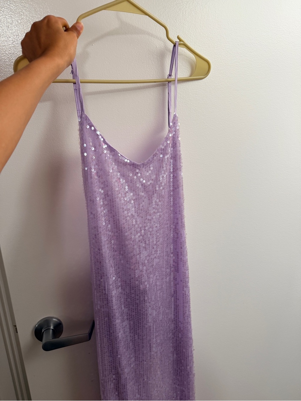 Lavender Sequin Slip Dress - Women's Sleepwear